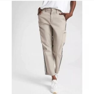 Athleta Men's Tan Cargo Pants with Black Stripe